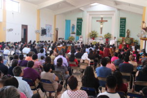 Con la comunidad catolica del Rosario