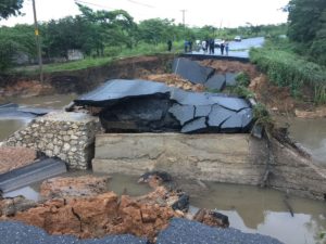 carretera destrozada