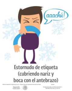 estornudo de etiqueta