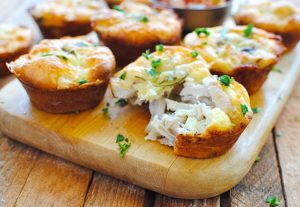 magdalenas de pollo y queso